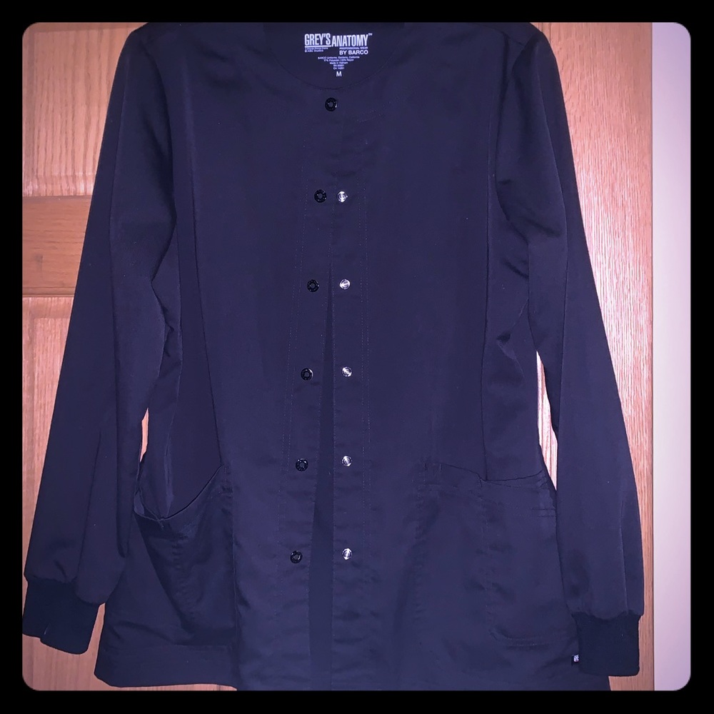 Barco by grey’s anatomy black scrub jacket